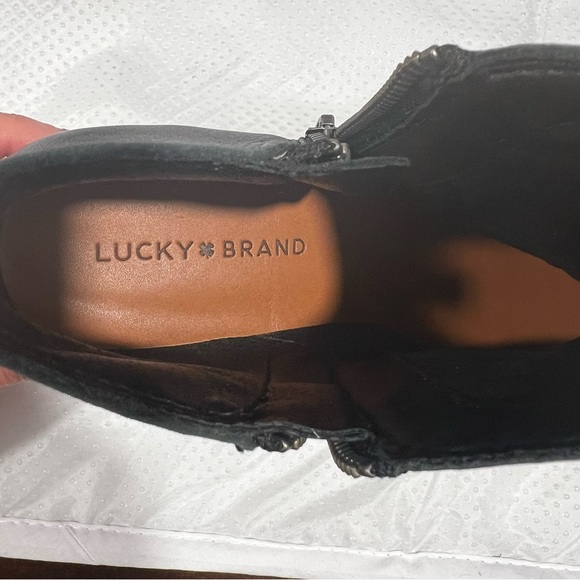 Lucky Brand Basel Leather Bootie Women’s Sz 7.5W Black - Picture 10 of 15